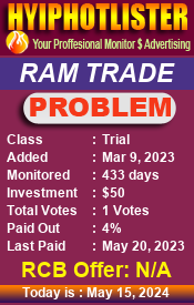 Ramtrade details image on Hyip Hot Lister